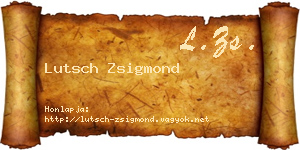 Lutsch Zsigmond névjegykártya